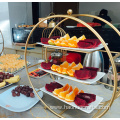 fruit plate three levels hotel buffet display rack.